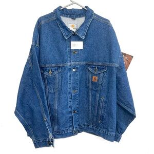 NEW CARHARTT Heavyweight Triple Stitched Denim Jean Jacket Size 4XL